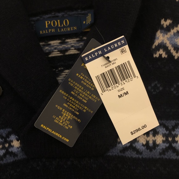 Polo Ralph Lauren 100% wool sweater Holiday Christmas Snow Warm - Picture 11 of 12